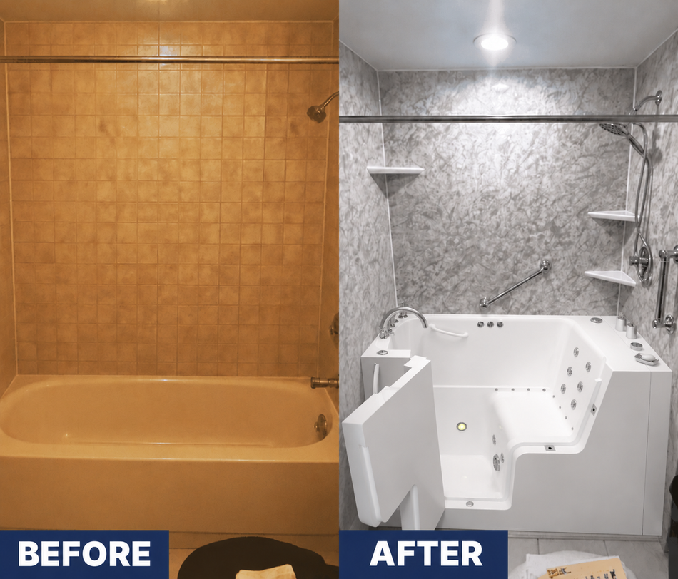 Bathtub Remodel before and after